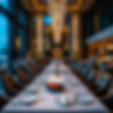 An exquisite dining setup at one of the high-end restaurants in Etihad Towers