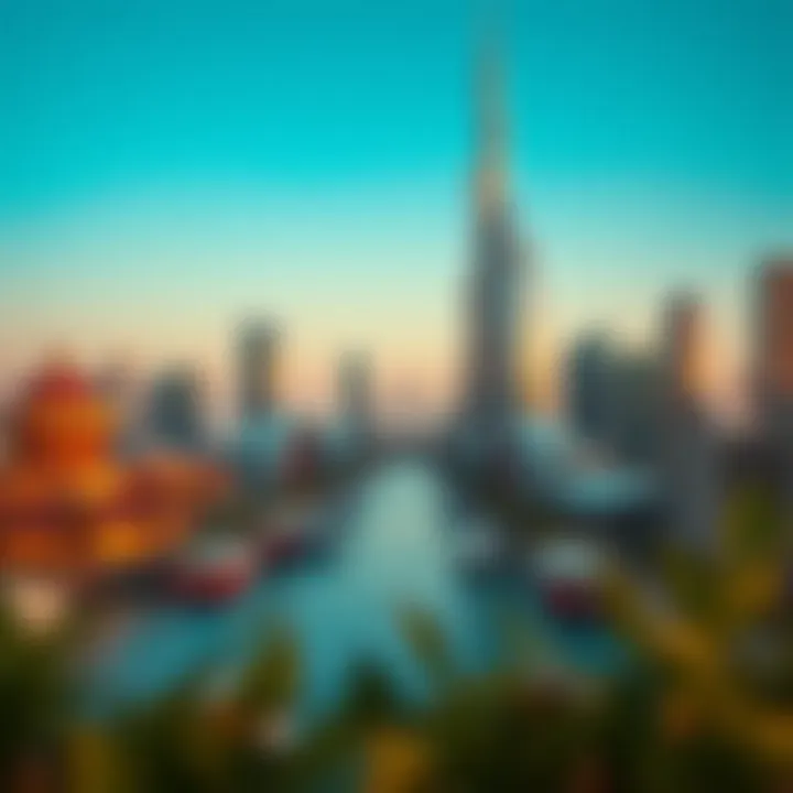 Iconic landmarks of Dubai highlighting investment opportunities