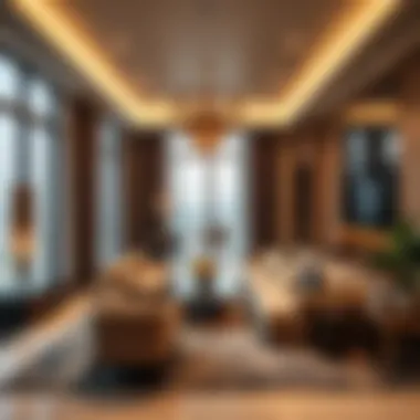 Luxurious apartment interiors representing housing options