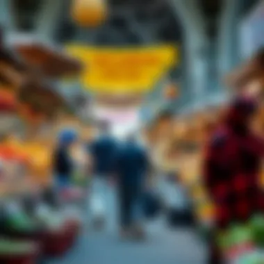 Vibrant marketplace illustrating the cultural experience