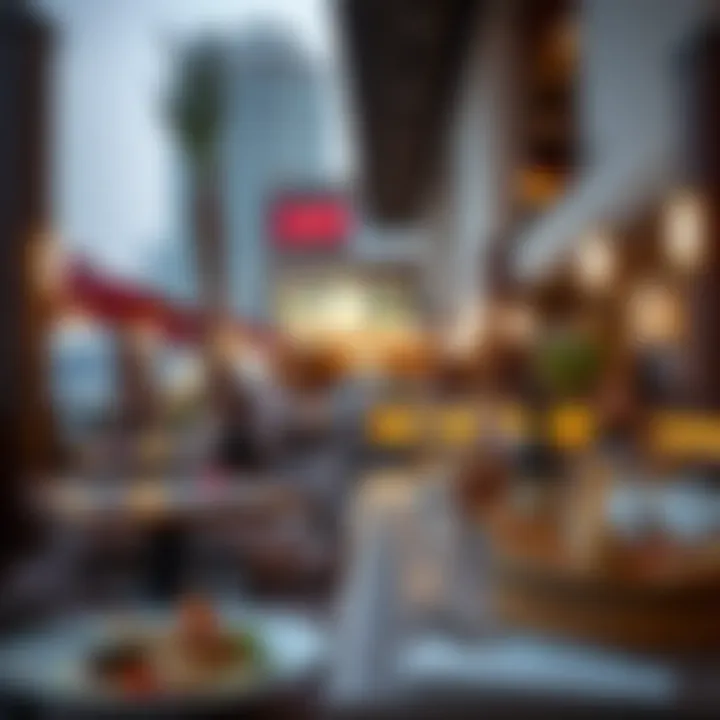 Vibrant dining scene with an array of culinary delights at JBR