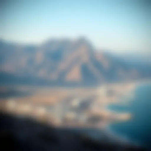 Breathtaking view of Fujairah's rugged mountains and coastline.