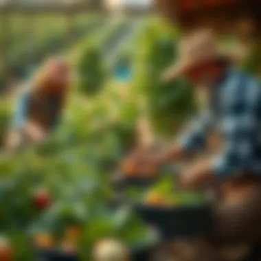 Sustainable Farming Collaboration Local farmers collaborating to promote sustainable practices