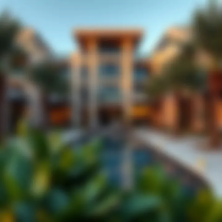 Real Estate Developments in Ajman Al Muwaijat Real estate developments in Ajman Al Muwaijat with lush greenery