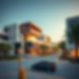 Scenic view of Ajman Al Muwaijat showcasing modern architecture