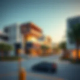 Scenic view of Ajman Al Muwaijat showcasing modern architecture