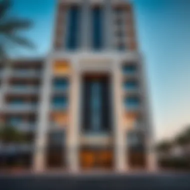 Modern Architectural Facade of Al Karama Building Architectural facade of Al Karama Building showcasing modern design elements