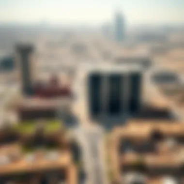 Panoramic View of Al Karama District Panoramic view of the Al Karama district featuring the building within the urban landscape