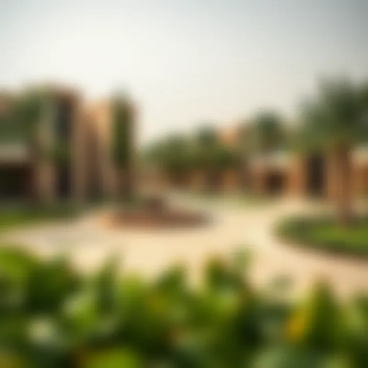 Amenities at Al Khail Gate such as parks and recreational areas