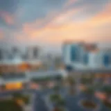 Panoramic view of Al Maya Al Barsha showcasing modern architecture