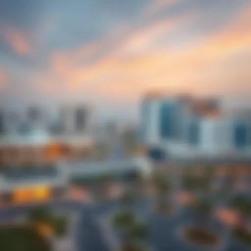 Panoramic view of Al Maya Al Barsha showcasing modern architecture