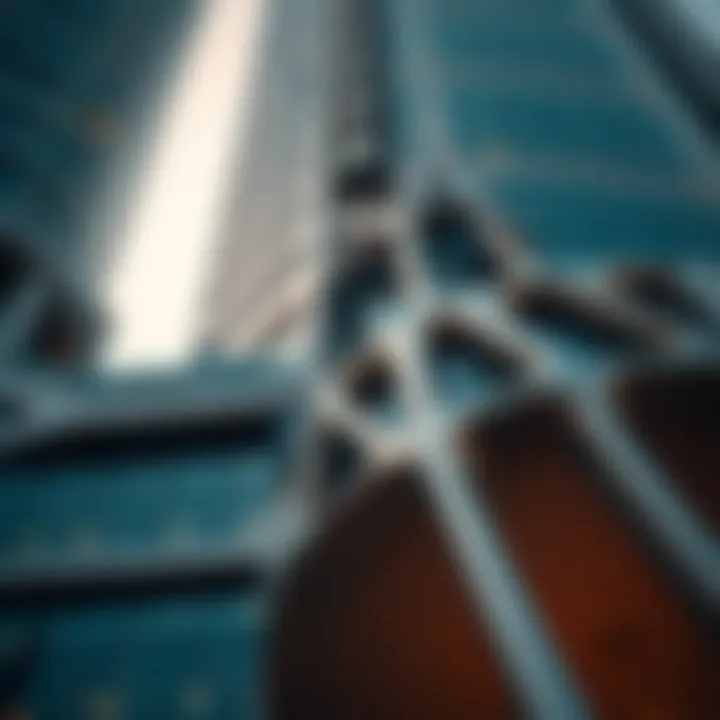 Close-up of Al Meraikhi Tower's innovative architectural elements