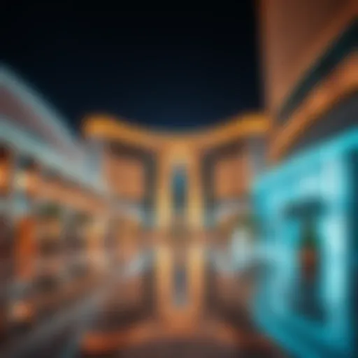 Architectural Marvel of Al Nasr Plaza A stunning view of the architectural design of Al Nasr Plaza showcasing its unique features.