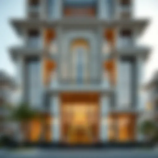 Stunning exterior view of فندق السيف دبي showcasing its architectural brilliance