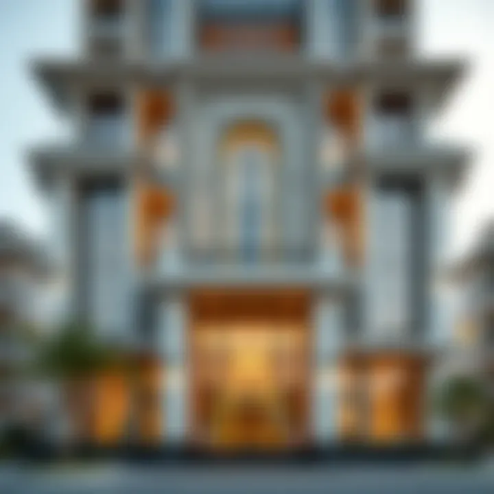 Stunning exterior view of فندق السيف دبي showcasing its architectural brilliance