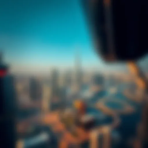 Aerial view of Dubai's skyline showcasing iconic buildings