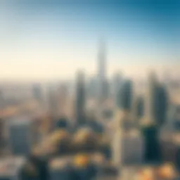 Aerial view of Dubai's skyline showcasing real estate developments