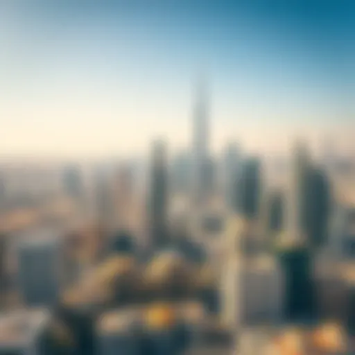 Dubai's Evolving Skyline Aerial view of Dubai's skyline showcasing real estate developments