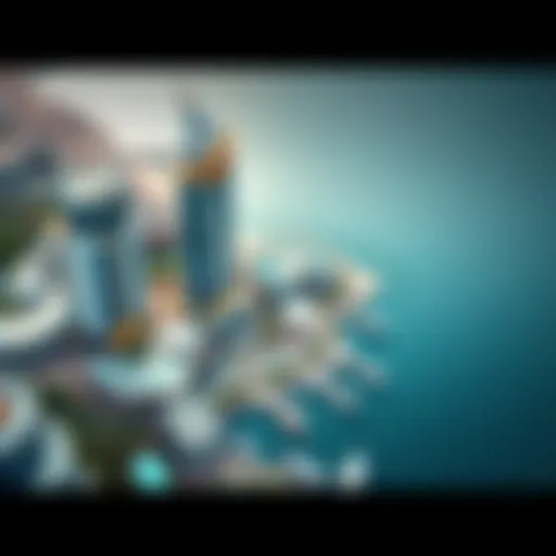 Aerial view of Bayview Emaar showcasing the waterfront