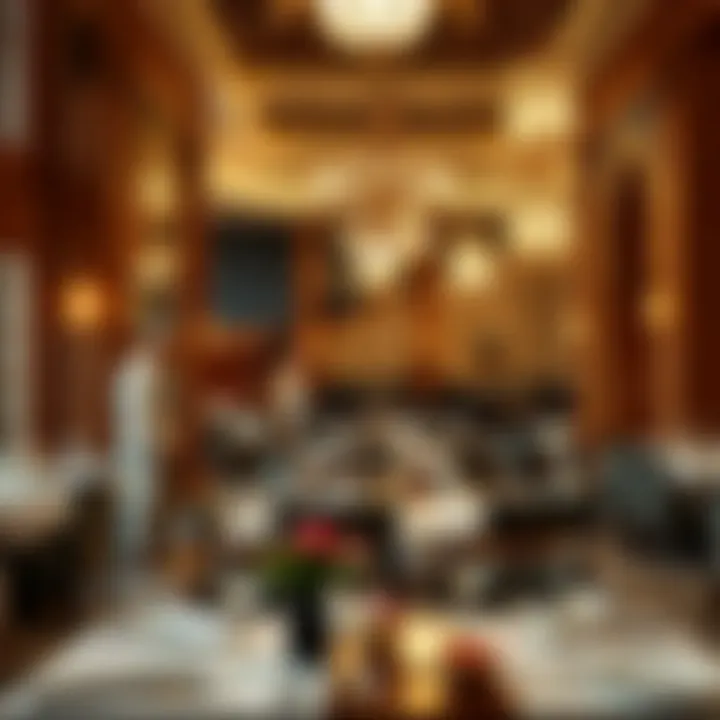 Elegant Arabic Dining Atmosphere An elegant dining setting showcasing Arabic decor