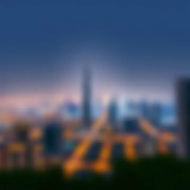 Stunning Skyline View Panoramic view of the Dubai skyline from Boulevard Point