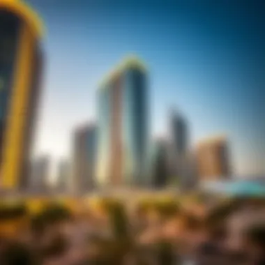 Modern Architecture of Uptown Dubai A panoramic view of Uptown Dubai showcasing its modern architecture