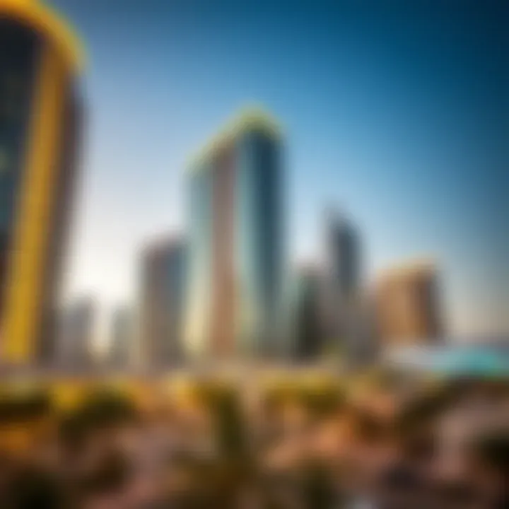 Modern Architecture of Uptown Dubai A panoramic view of Uptown Dubai showcasing its modern architecture