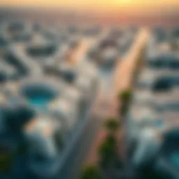 Aerial view of Dubai communities showcasing modern architecture