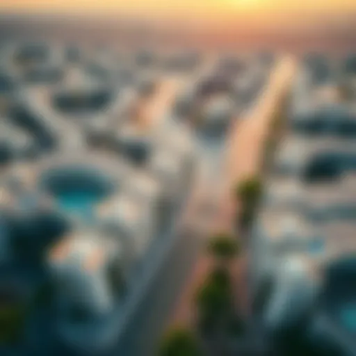 Aerial view of Dubai communities showcasing modern architecture