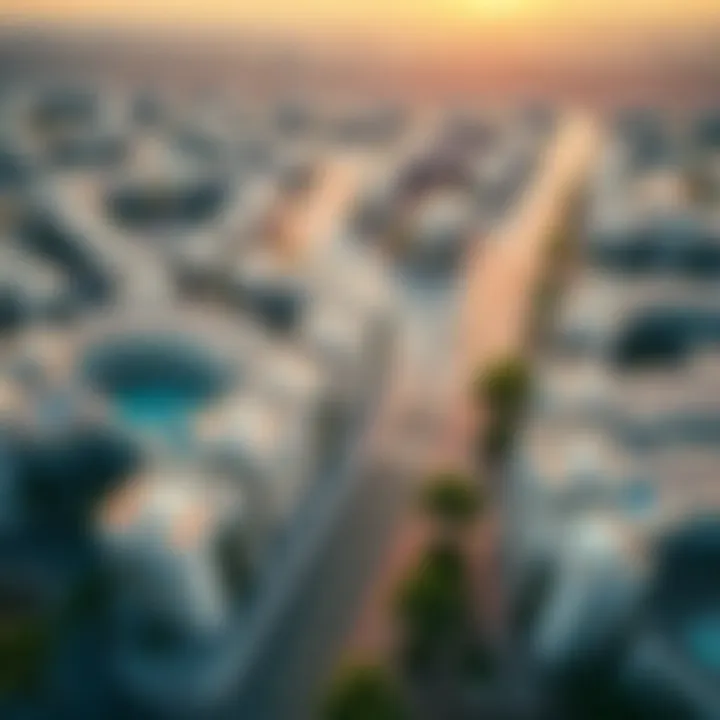 Aerial view of Dubai communities showcasing modern architecture