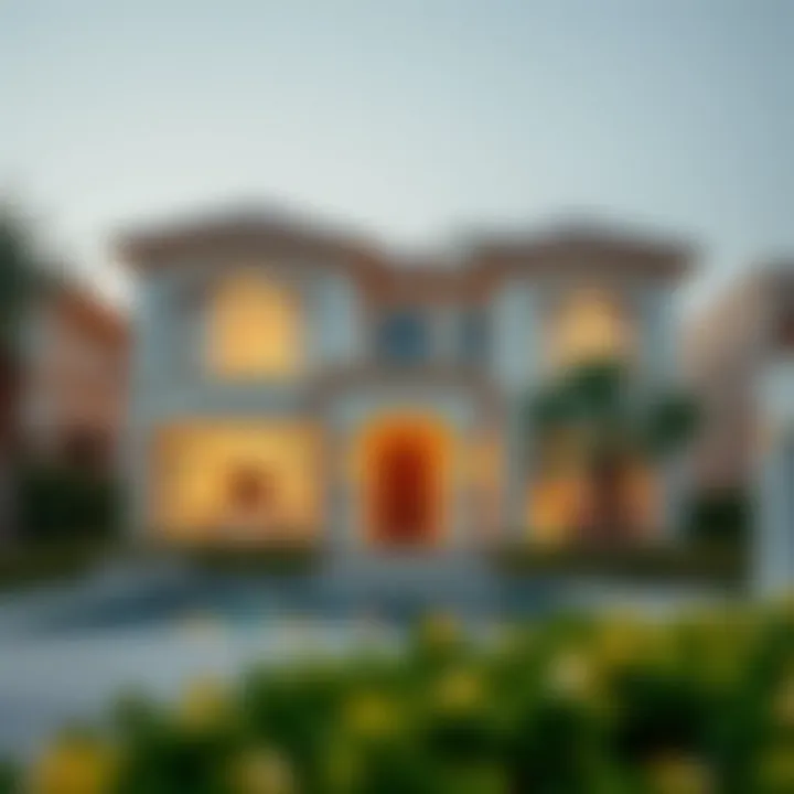 Luxurious villa in a Dubai neighborhood