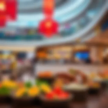 Local Delicacies and Modern Culinary Creations A vibrant display of local delicacies and modern culinary creations