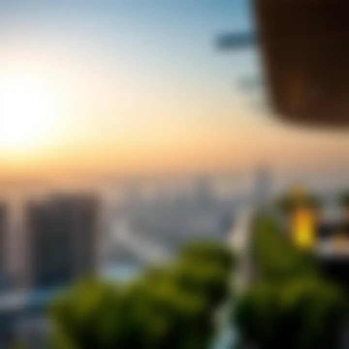 Panoramic Skyline from Damac Tower Panoramic skyline view from Damac Tower's terrace