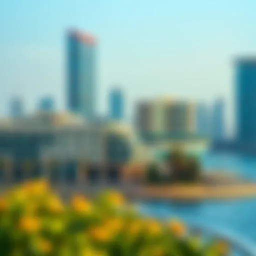 Modern Architecture of Deira Creek Harbour Panoramic view of Deira Creek Harbour showcasing modern architecture