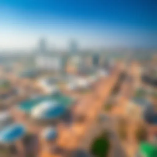 Aerial view of Dubai showcasing DEWA infrastructure