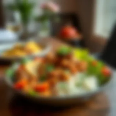 A beautifully plated traditional dish from the Middle East