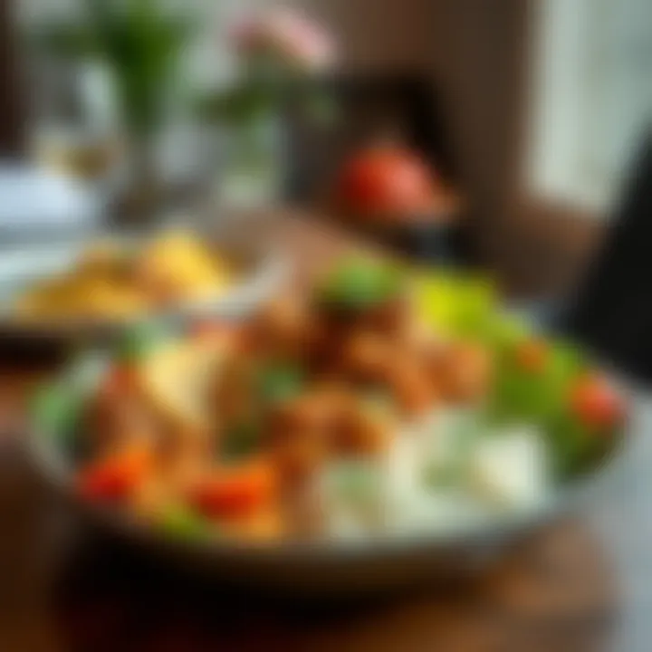 A beautifully plated traditional dish from the Middle East