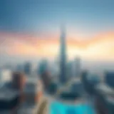 Stunning panoramic view of downtown Dubai from Tower Three