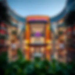 Stunning exterior view of Dubai Marina Mall showcasing its architectural elegance