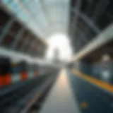 Modern architecture of a Dubai Metro station