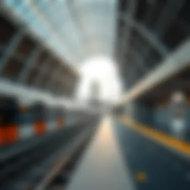 Modern architecture of a Dubai Metro station