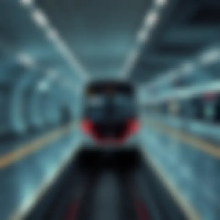 Advanced technology integration at a metro station