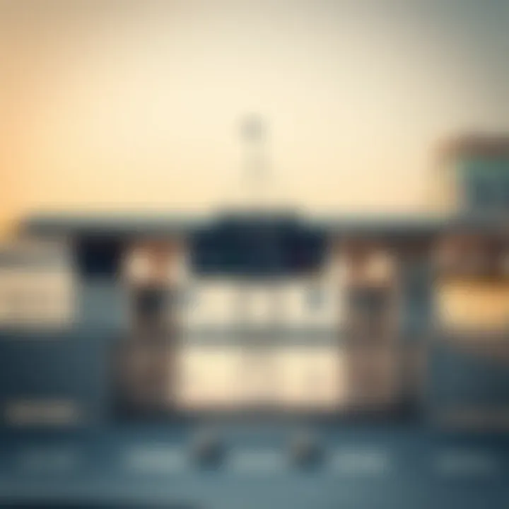 Ferry terminal showcasing ticketing options and schedules