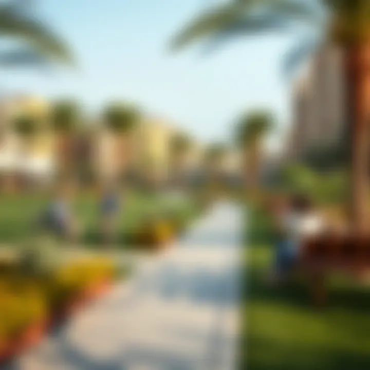 Community Park Experience in Emaar Parkside Community park in Emaar Parkside with residents enjoying outdoor activities.