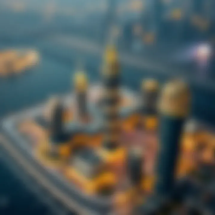 Map location of Empire Heights Tower within Dubai's real estate landscape