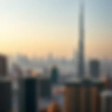 Panoramic view of Dubai skyline featuring Eta Al Manara Tower
