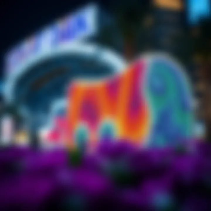 Vibrant public art installation in Abu Dhabi