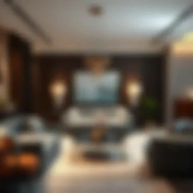 Luxurious furniture arrangement showcasing modern design