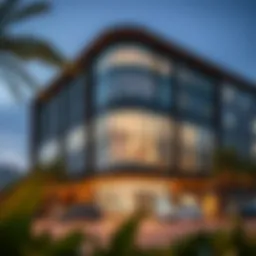 Exterior view of the Green Corner Building showcasing its modern architectural design