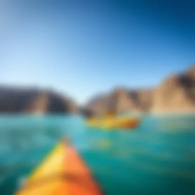 Kayaking on the turquoise waters of Hatta Dam